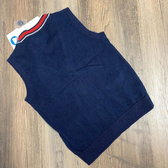 Mayoral Boys Wool Blend Navy Knit Button Sweater Vest Size 2 NWT Style 4320 - Picture 4 of 9
